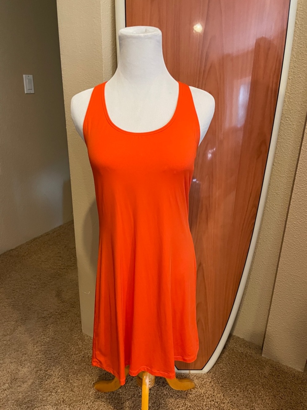 Michael Kors Bright Orange Tank Swing Dress